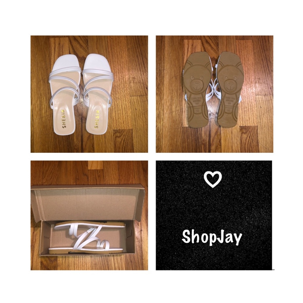 White strappy sandals!